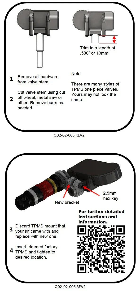 APEX DESIGNS - RPV TPMS Adapter Kit